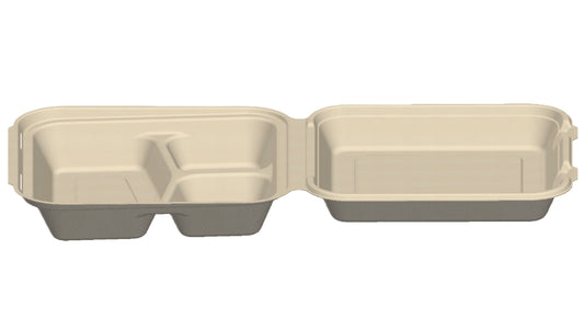 8x8 inch 3 compartment hinged box (200pcs/case) Wholesale packaging